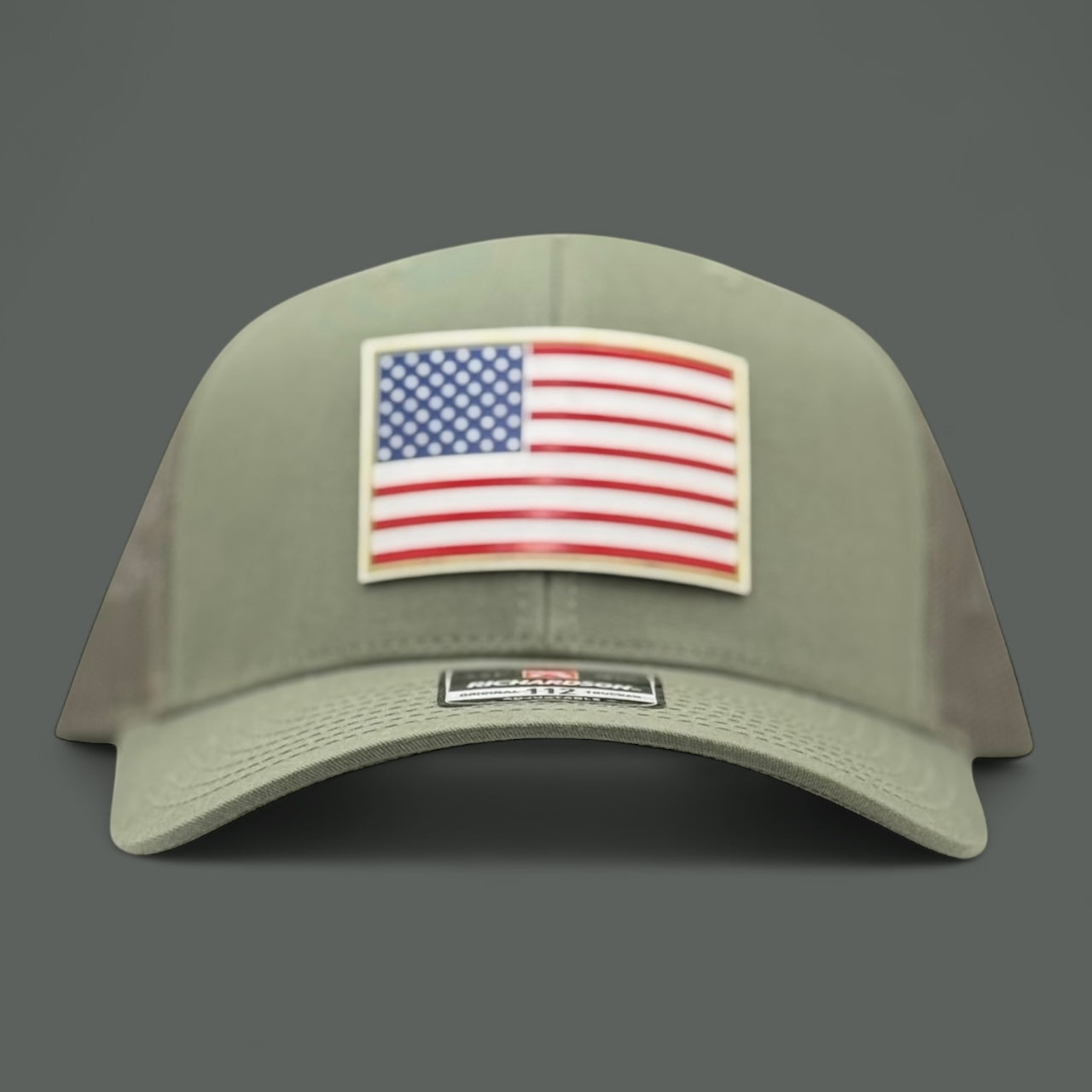 Olive American Flag Hat