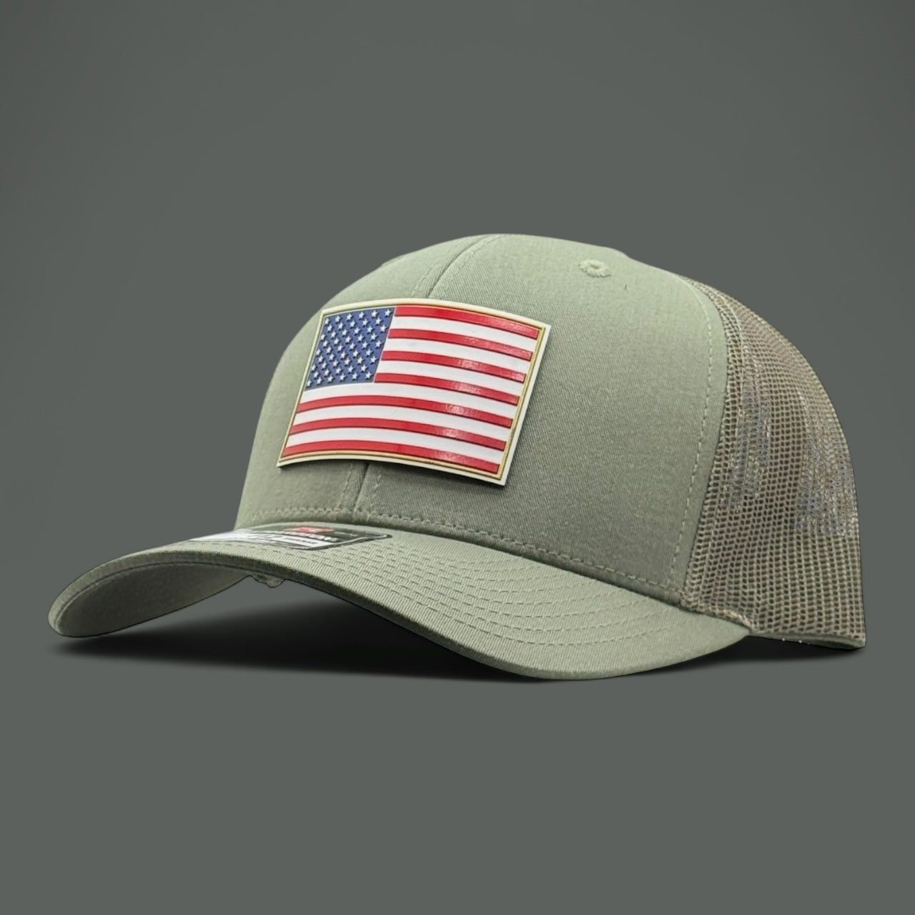 Olive American Flag Hat
