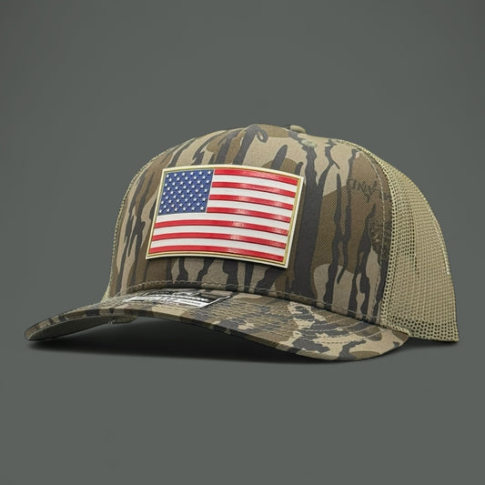 Bottomlands Camo American Flag Hat