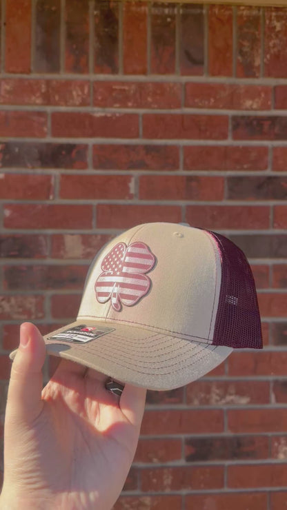 Clover Hat (Burgundy)