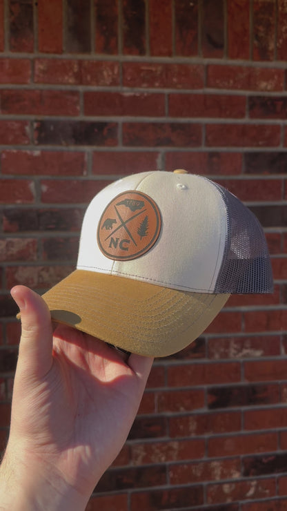 North Carolina Hat (Beige, Charcoal, Gold)